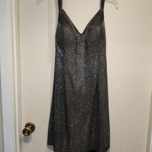 Sparkling Silver Mini Dress